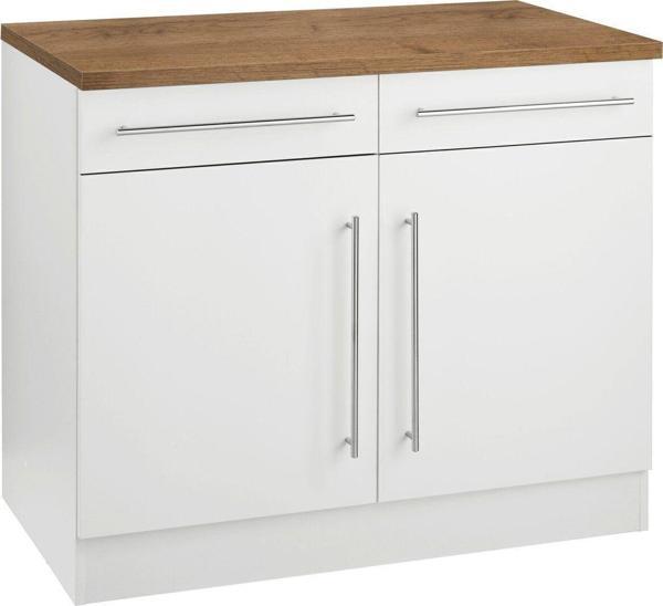 Tdesigno Asel Mutfak Çekmeceli Alt Modül - Dolap 120 Cm Beyaz Tezgah Dahil - Image 1