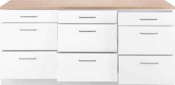 Tdesigno Arita Mutfak Çekmeceli Alt Modül 180 Cm Beyaz Tezgah Dahil - Image 1