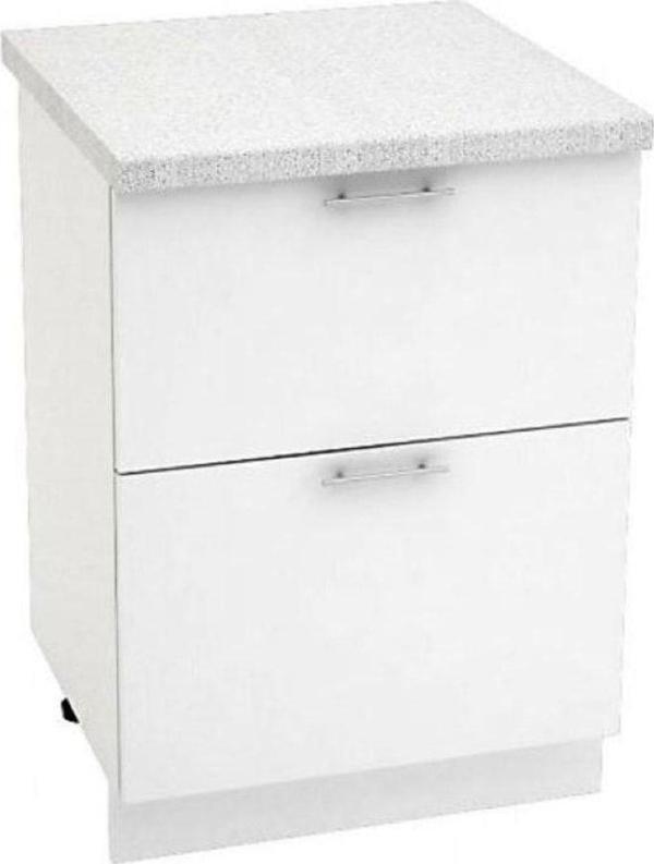 Tdesigno Defne Mutfak Çekmeceli Alt Modül 60 Cm Beyaz - Image 1