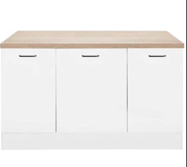 Tdesigno Devin Mutfak Alt Modül 130 Cm Beyaz - Tezgah Dahil - Image 1