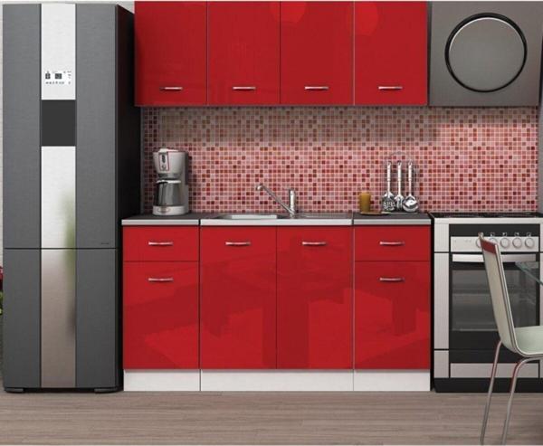 Tdesigno Tdesıgno Evrim Mutfak 160 Cm Parlak Kırmızı - Image 1