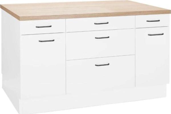 Tdesigno Helin Mutfak Alt Modül 130 Cm Beyaz -Tezgah Dahil - Image 1
