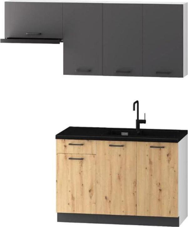 Tdesigno Lara Mutfak 180 Cm Antrasit Meşe - Image 1