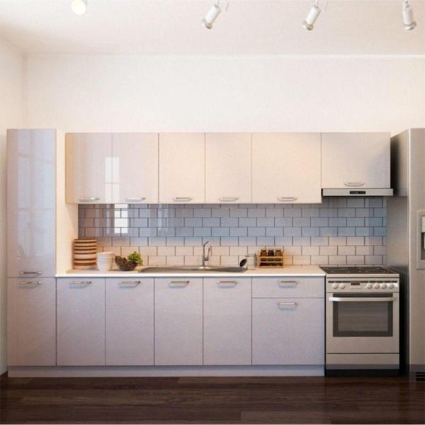 Tdesigno Tanyeli Hazır Mutfak Dolabı Kiler Dahil 320 Cm–Parlak Beyaz - - Image 1