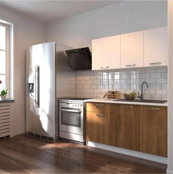 Tdesigno Imge Hazır Mutfak Dolabı 140 Cm – Ceviz Beyaz - Image 1
