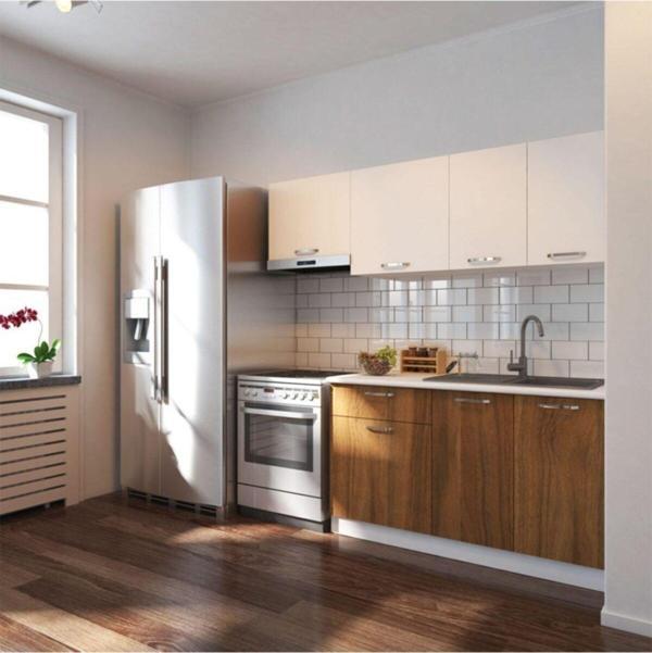 Tdesigno Meriç Hazır Mutfak Dolabı 200 Cm – Ceviz-Beyaz – - Image 1