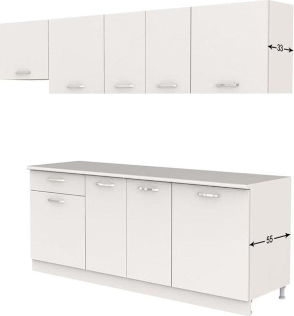 Tdesigno Nihal Hazır Mutfak Dolabı 260 Cm – - Beyaz - Image 1