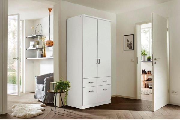 Tdesigno Aksu  Giyinme Dolabı - Çok Amaçlı Dolap - Gardırop 90 Cm-2 Kapaklı-2 Çekmeceli - Image 1
