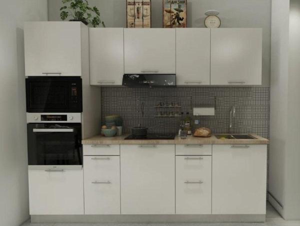Tdesigno Tdesıgno Viva Mutfak 260 Cm-Kiler Dahil Beyaz - Image 1