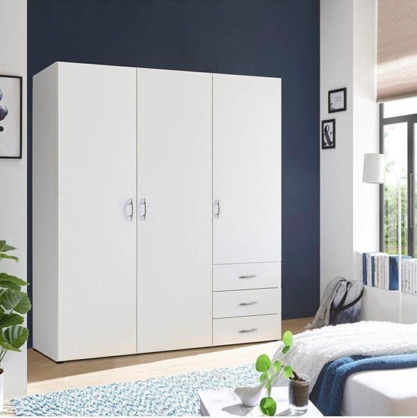Tdesigno Akel Giyinme Dolabı - Çok Amaçlı Dolap - Gardırop 150 Cm-3 Kapaklı-3 Çekmeceli - Image 1