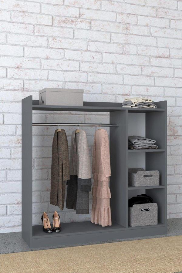 Tdesigno Ala Giyinme Dolabı - Çok Amaçlı Dolap - Gardırop 120 Cm Açık Giyinme Dolabı - Image 1
