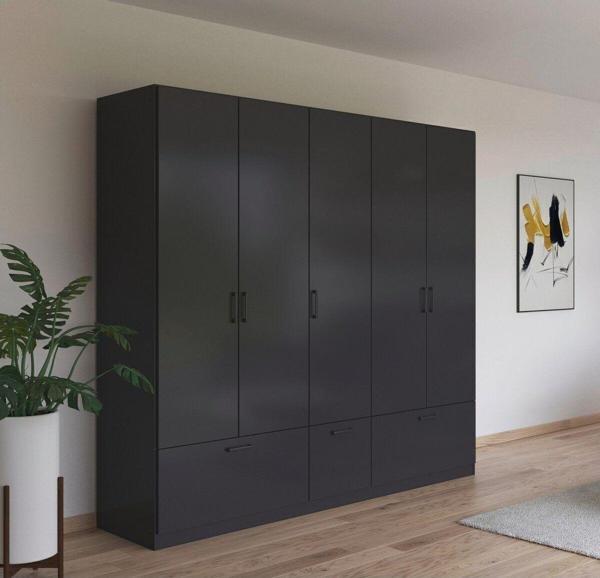 Tdesigno Alev Giyinme Dolabı - Çok Amaçlı Dolap - Gardırop 225 Cm-5 Kapaklı-3 Çekmeceli - Image 1