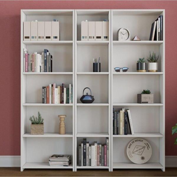 Tdesigno Oyku Kitaplık 130 Cm Beyaz - Image 1