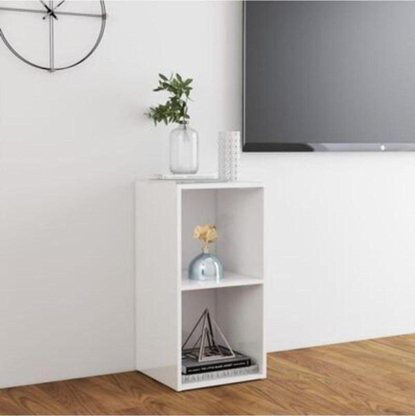 Tdesigno Tdesıgno Utku Kitaplık- Televizyon Sehpası - Ünitesi -Beyaz 30 Cm 2 Raflı - Image 1
