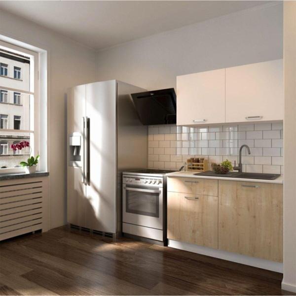 Tdesigno Elmas Hazır Mutfak Dolabı 120 Cm Safir Meşe Beyaz - Image 1