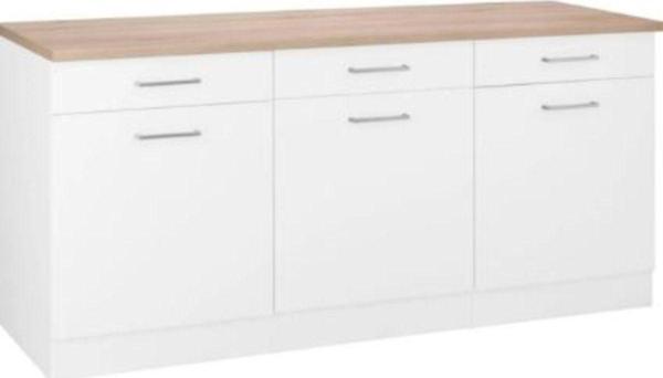 Tdesigno Ares Mutfak Çekmeceli Alt Modül 150 Cm Beyaz Tezgah Dahil - Image 1