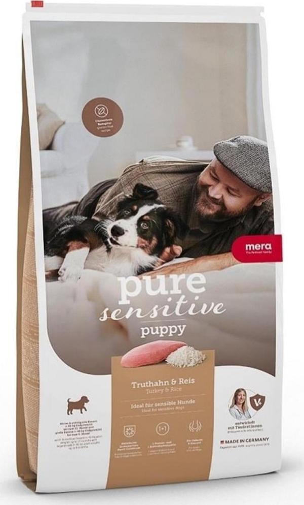 Mera Sensitive Puppy Hindili Pirinçli Küçük Irk Yavru Köpek Maması 4 KG - Image 1