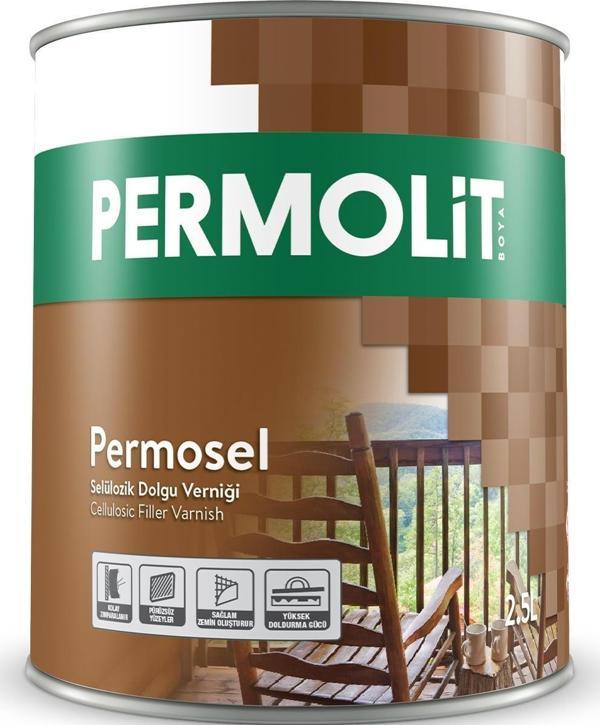 Permolit Selülozik Ahşap Dolgu Verniği 2.5 Lt. - Image 1