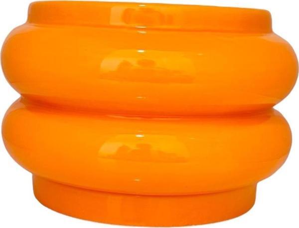 Bitki Tasarımı Seramik Katlı Saksı Vazo Turuncu kısa - Image 1