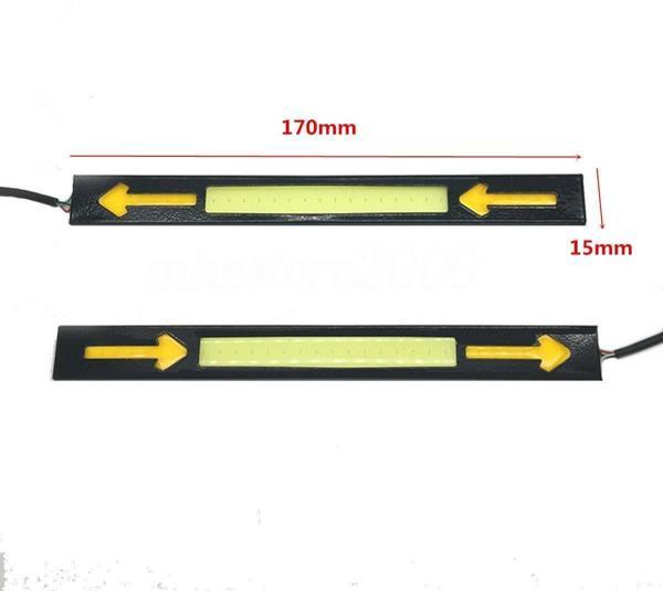 Gündüz Ledi Farı COB DRL Su Geçirmez Beyaz Sarı Sinyali İnce - Image 1