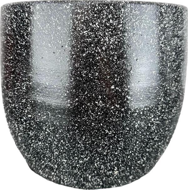 Bitki Tasarımı Siyah Granit Toprak Saksı Saksılık Salon Çiçeklik - 19 CM - Image 1