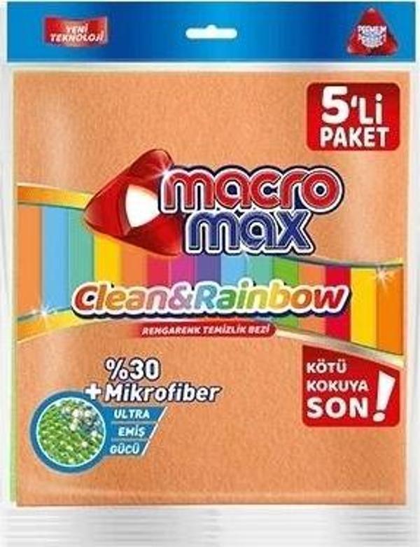 Clean & Rainbow 5li Rengarenk Temizlik Bezi - Image 1