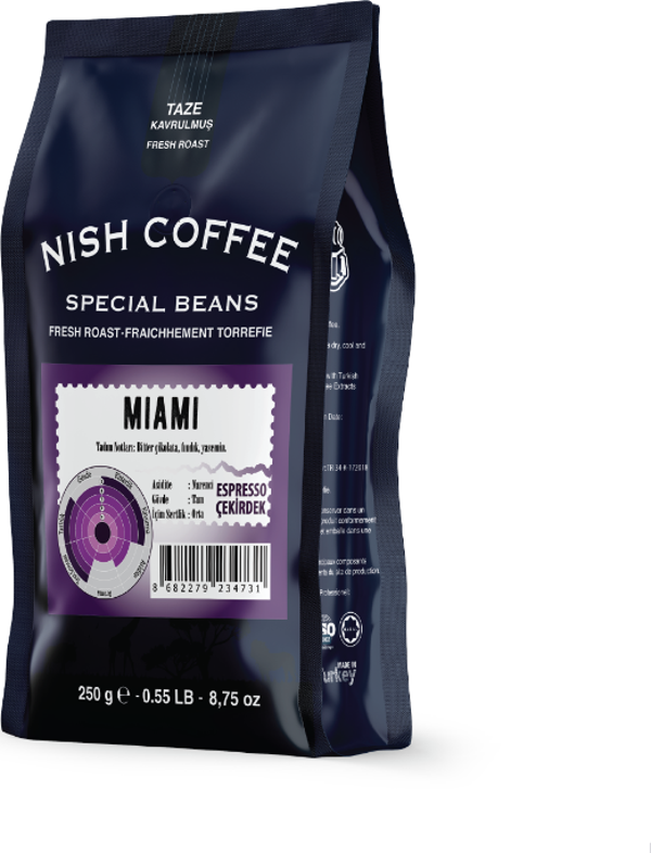 Nish Espresso Miami Kahve 250 gr - Image 1