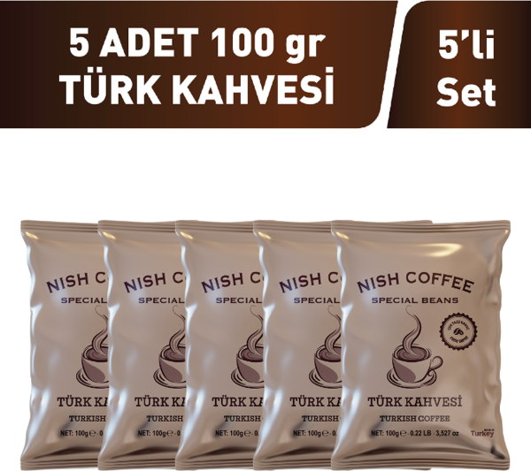 Nish Türk Kahvesi 5 x 100 gr - Image 1