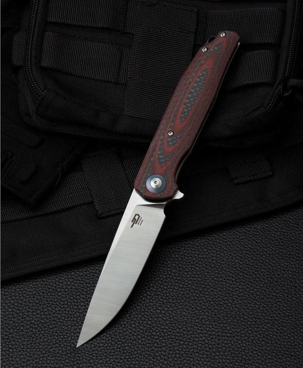 BESTECH ASCOT BG19F Karbon Fiber Ve G10 Saplı Ara Katman 3,82'' D2 Çakı - Image 1