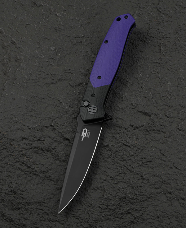 BESTECH SWORDFISH BG62C Siyah Ve Mor G10 Sap 3,94'' 14C28N Çakı - Image 1