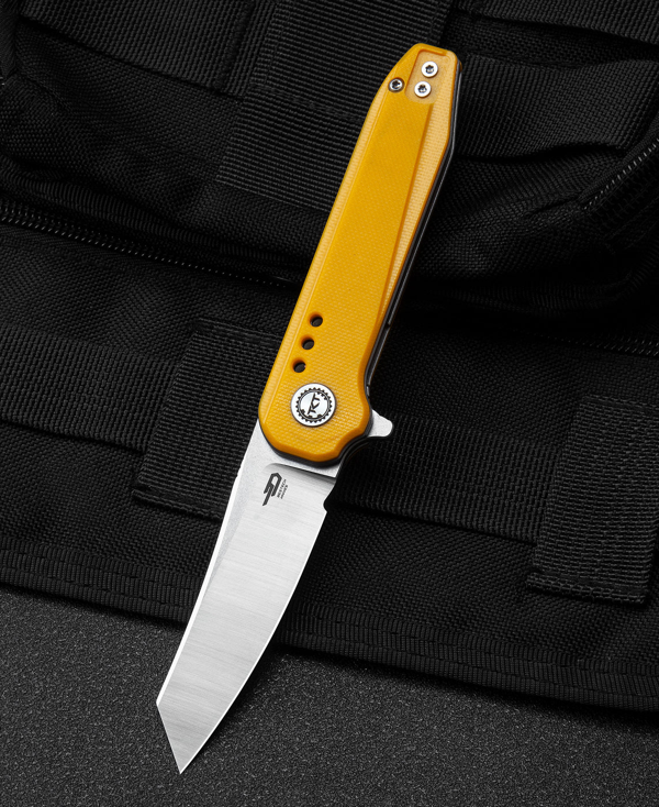 BESTECH SYNTAX Sarı G10 Sap: 2,84'' 14C28N Çakı BG40B - Image 1