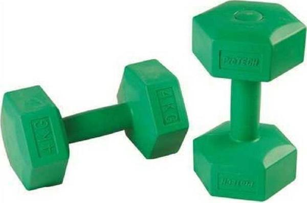 Protech 4 Kg Vinyl Yeşil Çiftli Dambıl - Image 1