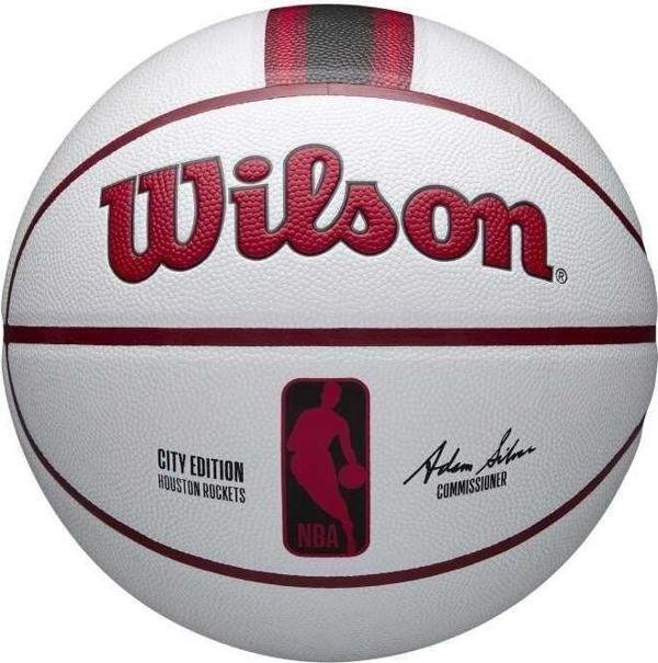 Wilson NBA Team City Collector Houston Rockets SZ7 Basketbol Topu WZ4033811XB7 - Image 1