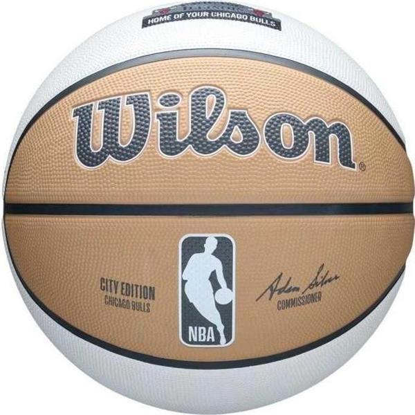 Wilson NBA Team City Edition Chicago Bulls SZ7 Basketbol Topu WZ4033905XB7 - Image 1