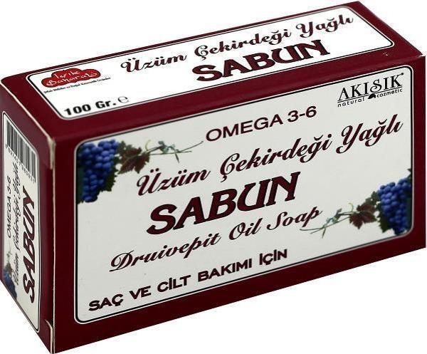 Akışık Üzüm Çekirdeği Yağlı Sabun - 100 gr - Image 1