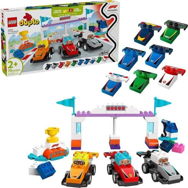 LEGO DUPLO Kasabası F1 Takımı Yarış Arabaları ve Sürücüler 10445 - Image 1