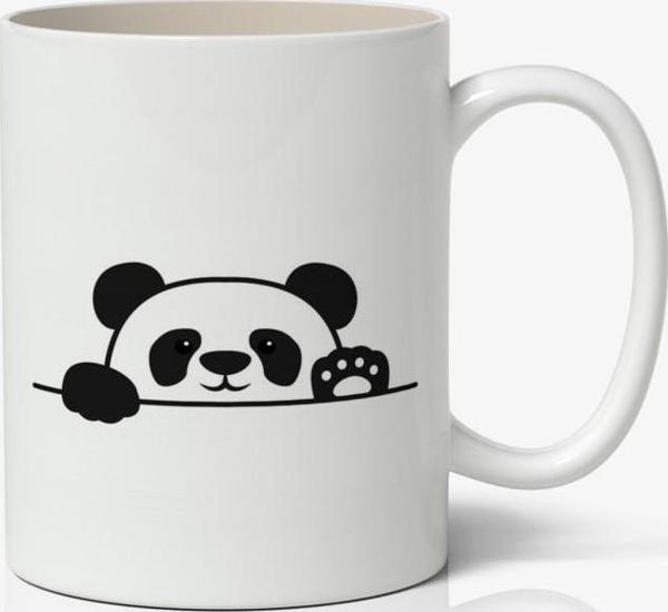Sevimli Panda Baskılı Kupa Bardak Baskılı Kahve Kupa Bardak - Image 1