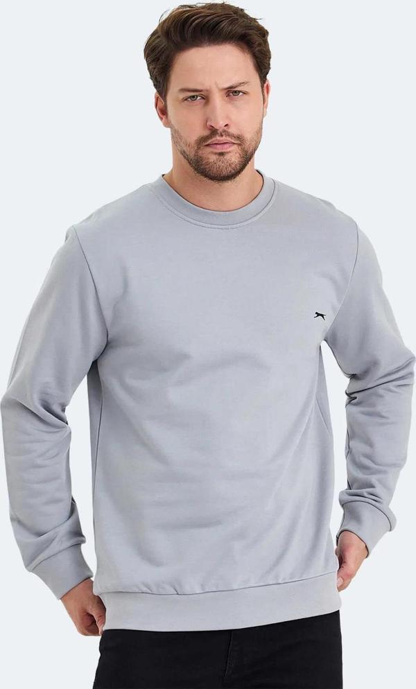 Erkek Oversize Uzun Kol Sıfır Yaka Sweatshırt-7094 - Image 1