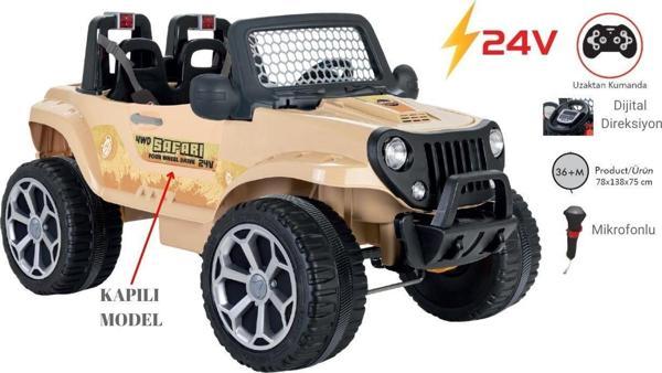 PİLSAN AKÜLÜ ARABA 24 V SAFARİ KUMANDALI 4X4  - Image 1