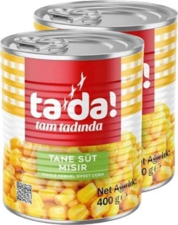 Tada Haşlanmış Tane Süt Mısır Konservesi 400 Gr (2 Adet) - Image 1