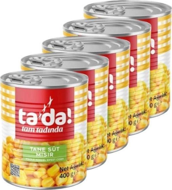 Tada Haşlanmış Tane Süt Mısır Konservesi 400 Gr (5 Adet) - Image 1