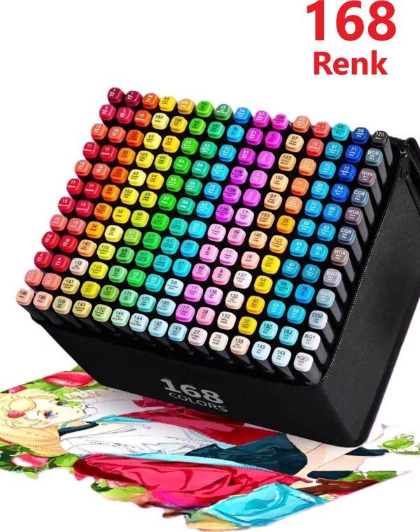 Touch Çift Uçlu Fosforlu Kalem 168 Renk Art Marker - Image 1