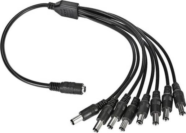 Nif Bilişim 8'li DC Power Jack Çoklayıcı Kablo (1 Dişi Uç/ 8 Erkek Uç ) - Image 1