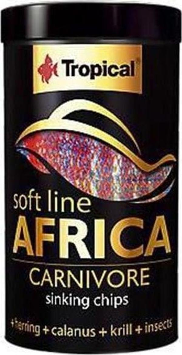 Tropical Softline Africa Carnivore Afrika Balıkları için Batan Yumuşak Taneli Cips Balık Yemi 100 Ml 52 Gr - Image 1