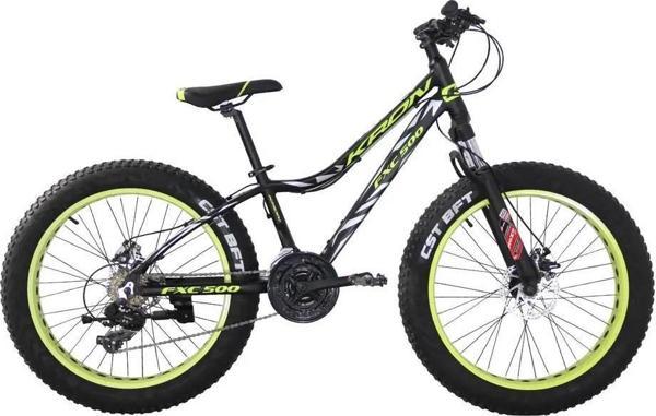 Kron FXC 500 24 Md 13 Fat Bike Dağ Bisikleti Mat Siyah-Neon Sarı-Gri - Image 1