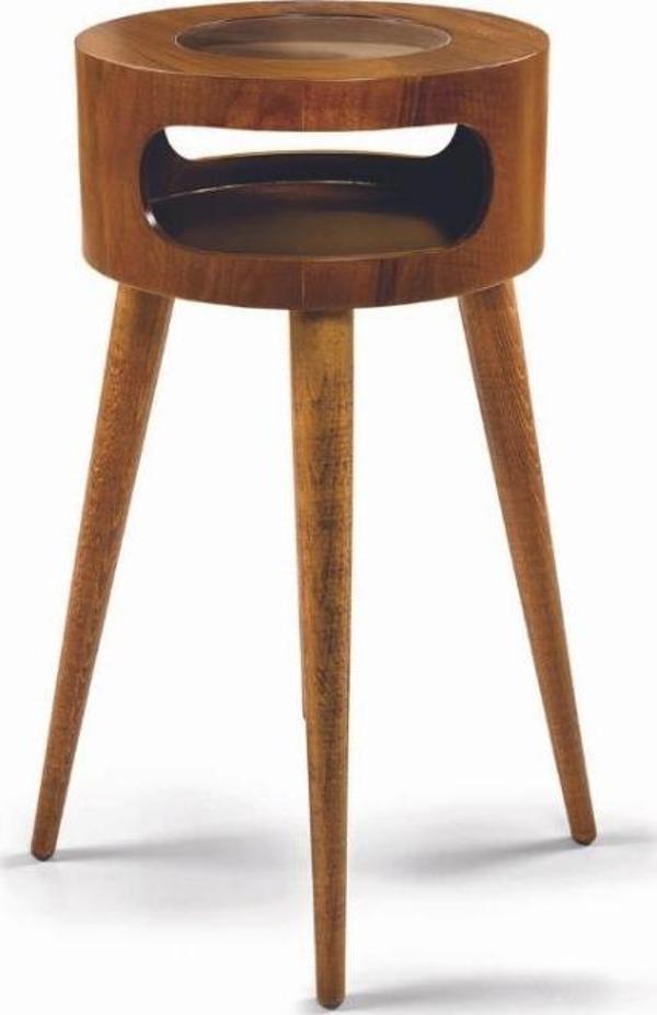 T.Concept Dekoratif Dayanıklı Ceviz Buket Yan Sehpa -463 - Image 1