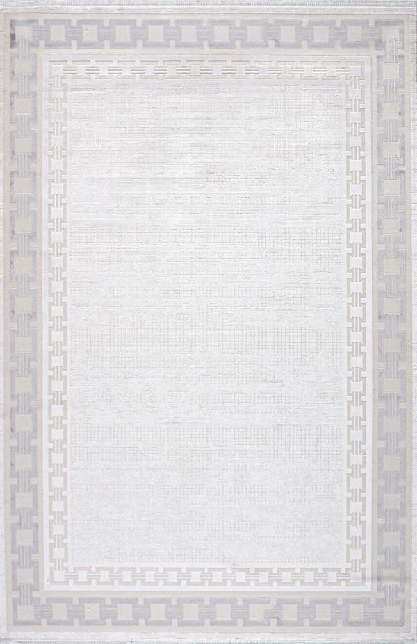 Artemis Halı Alegra 03022C Gri Kemik Çerçeveli Desen Bambu Halı - Image 1