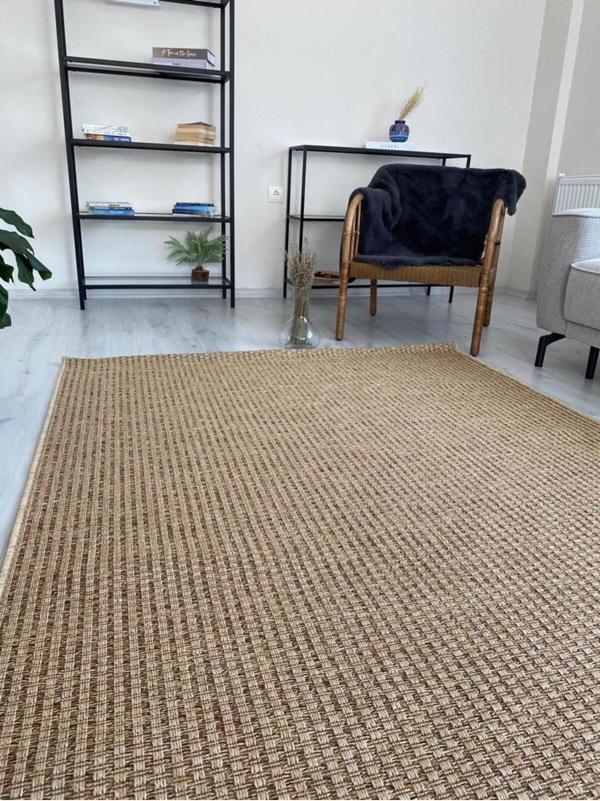 Seyran Halı Bombay 667 Kahve Kolay Temizlenen Dekoratif Sisal Jüt Halı - Image 1