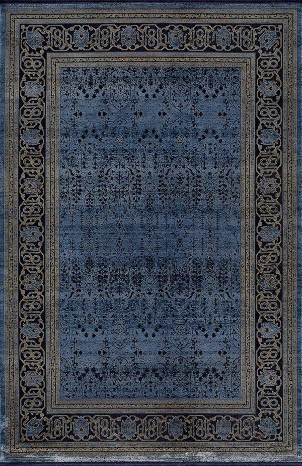 Artemis Halı Bella 06463B Lacivert Gold Bohem Retro Tarz İpek Halı - Image 1