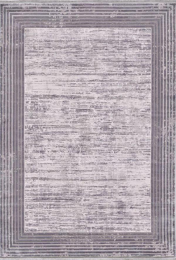 Artemis Halı Couture 00839E Gri Krem Çerçeve Desenli İpek Halı - Image 1